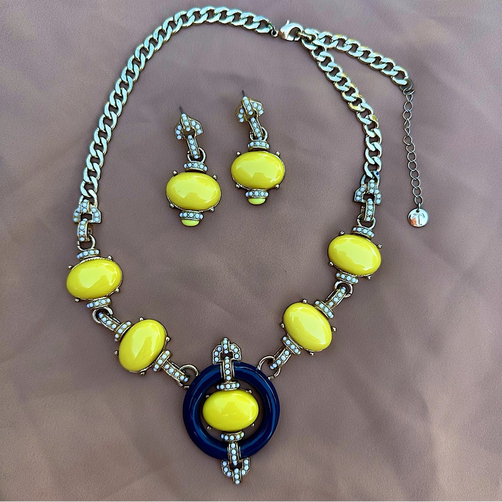 Talbots Yellow & Navy Set